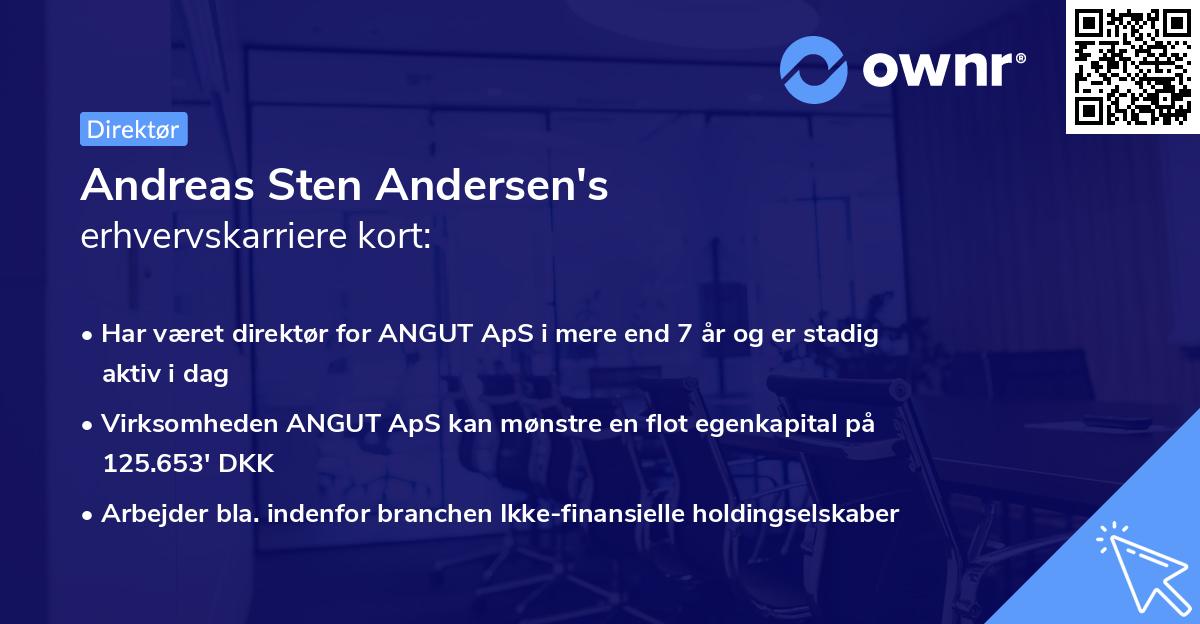 Andreas Sten Andersen's erhvervskarriere kort