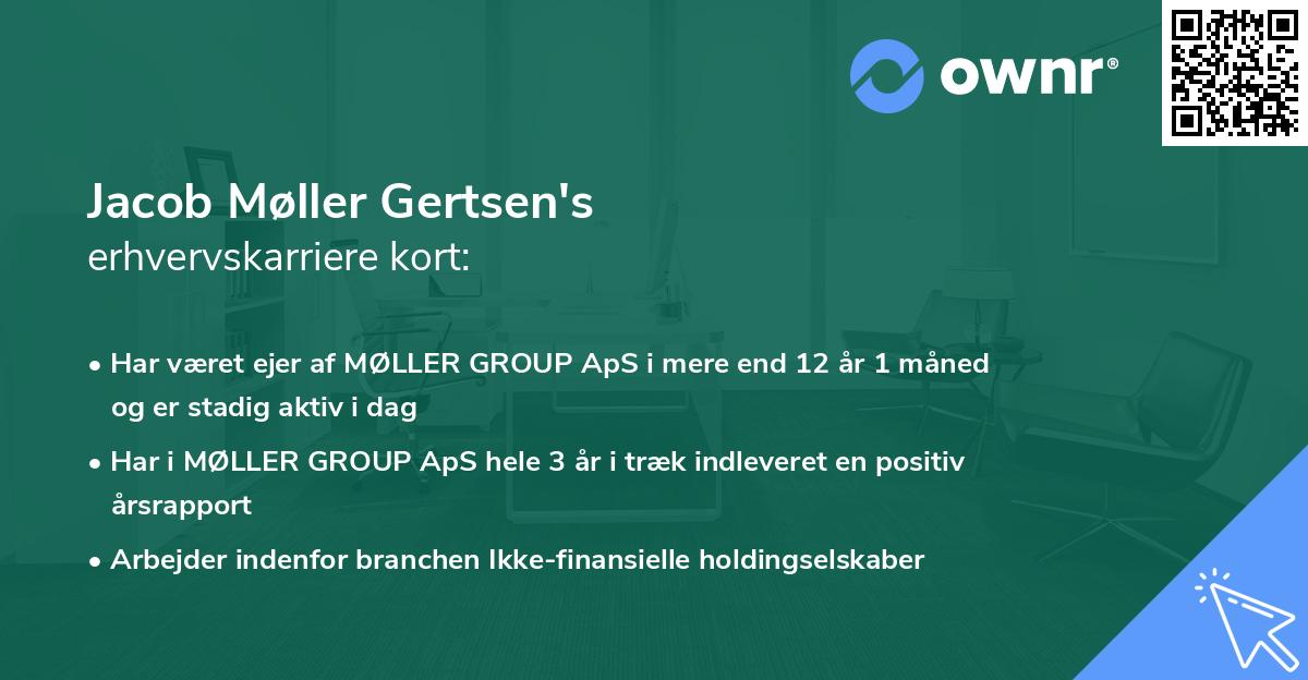 Jacob Møller Gertsen's erhvervskarriere kort