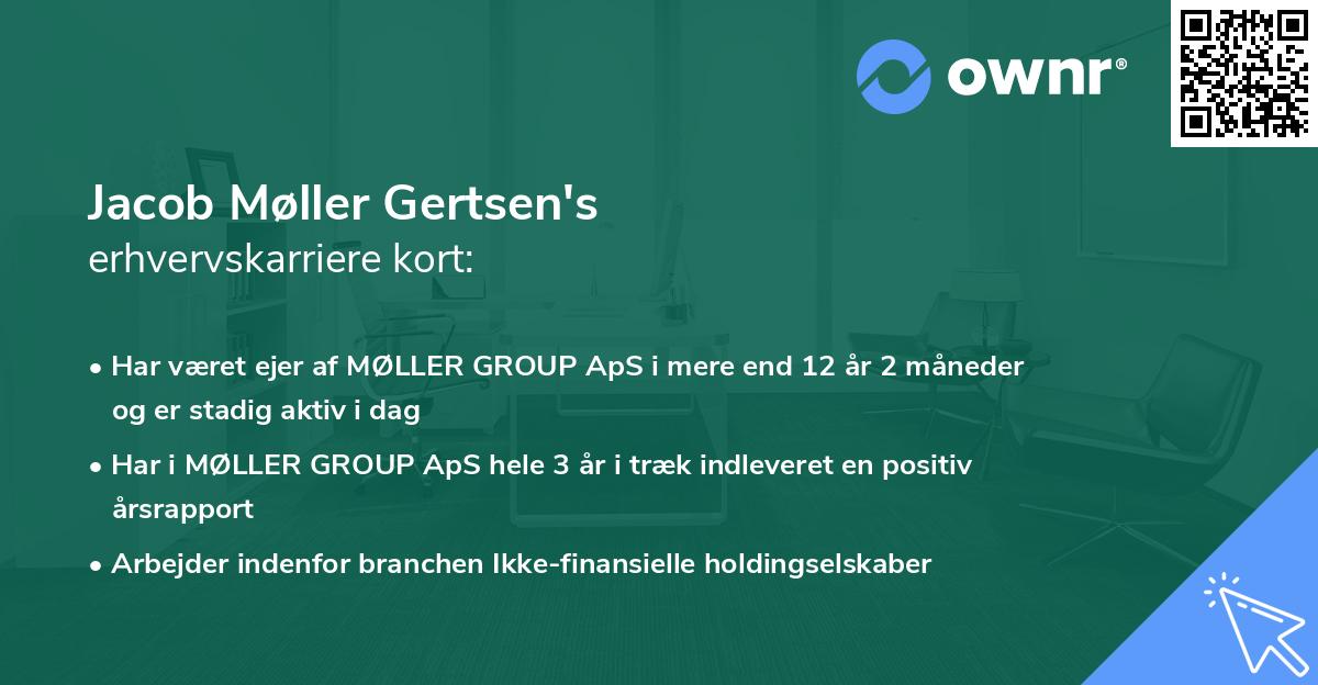 Jacob Møller Gertsen's erhvervskarriere kort