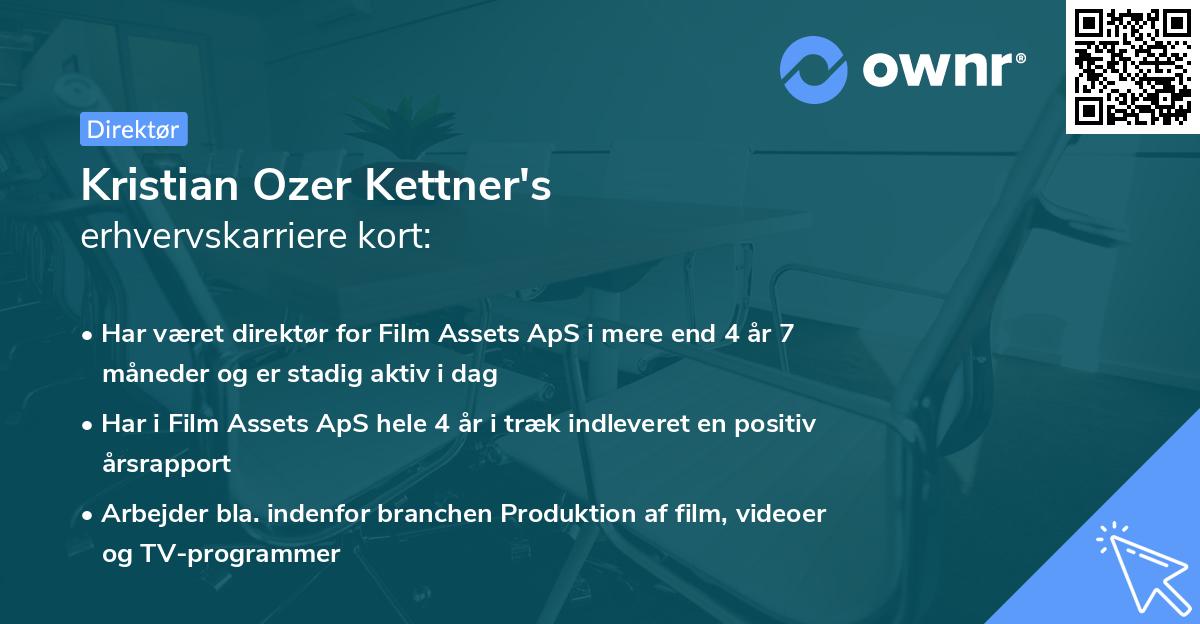 Kristian Ozer Kettner's erhvervskarriere kort
