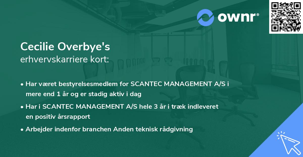 Cecilie Overbye's erhvervskarriere kort