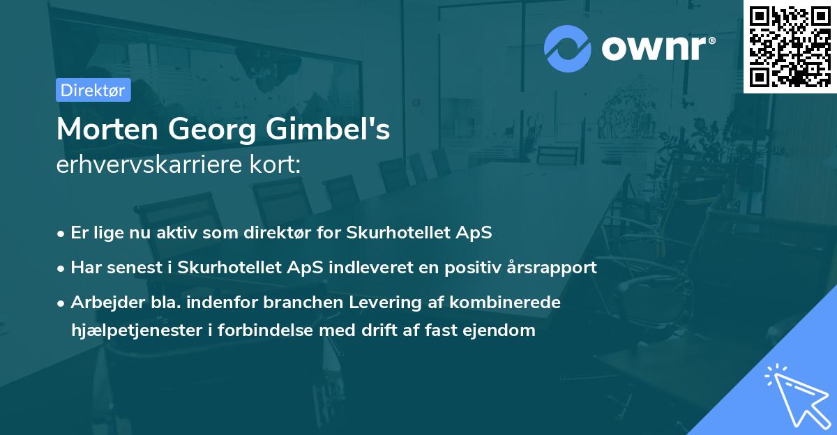 Morten Georg Gimbel's erhvervskarriere kort