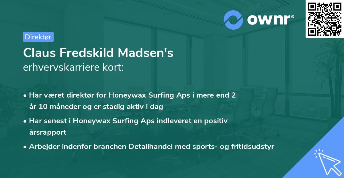 Claus Fredskild Madsen's erhvervskarriere kort
