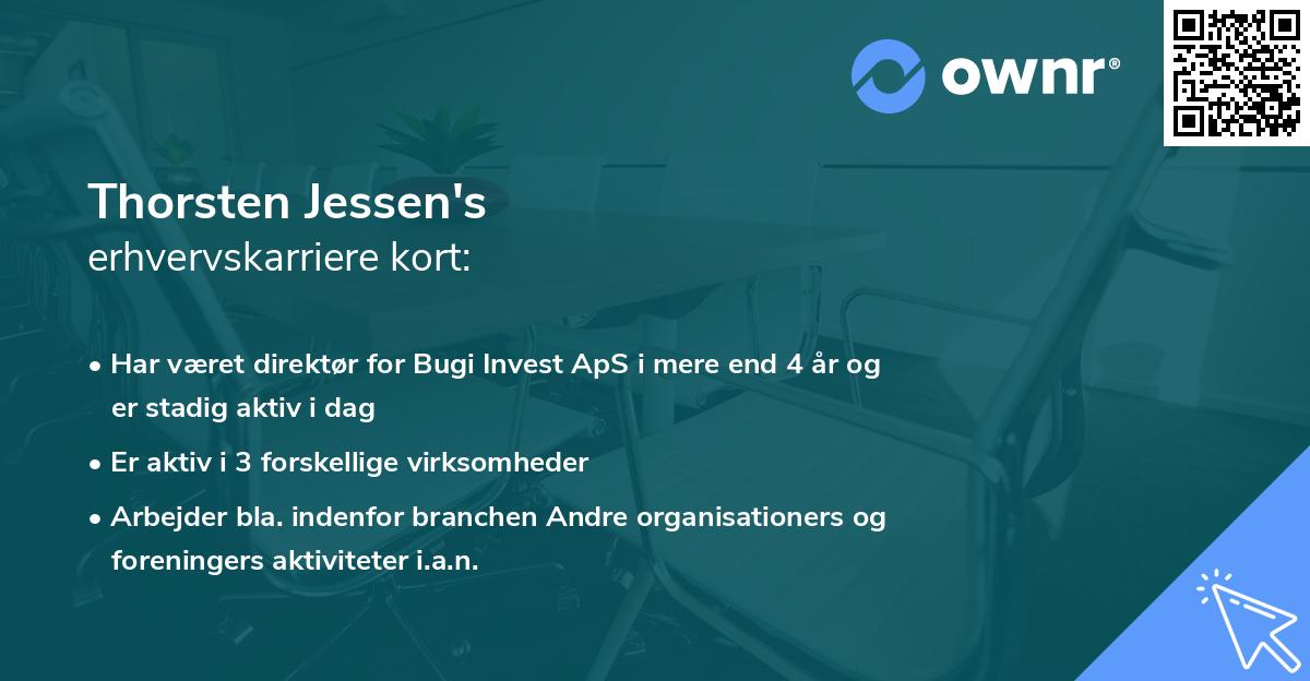 Thorsten Jessen's erhvervskarriere kort
