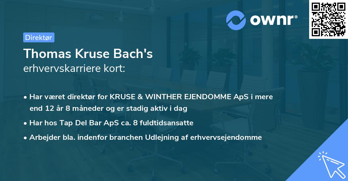 Thomas Kruse Bach's erhvervskarriere kort