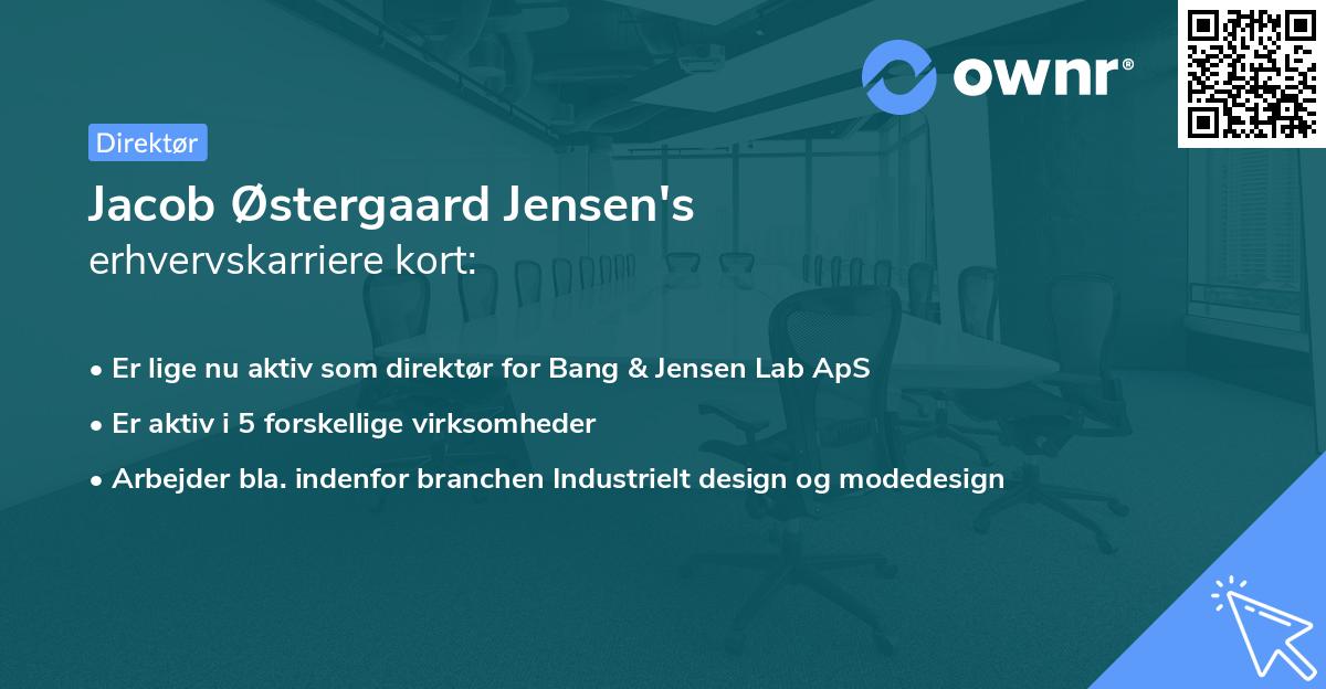 Jacob Østergaard Jensen's erhvervskarriere kort