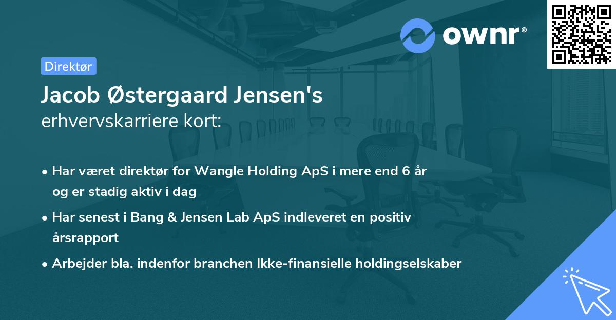 Jacob Østergaard Jensen's erhvervskarriere kort