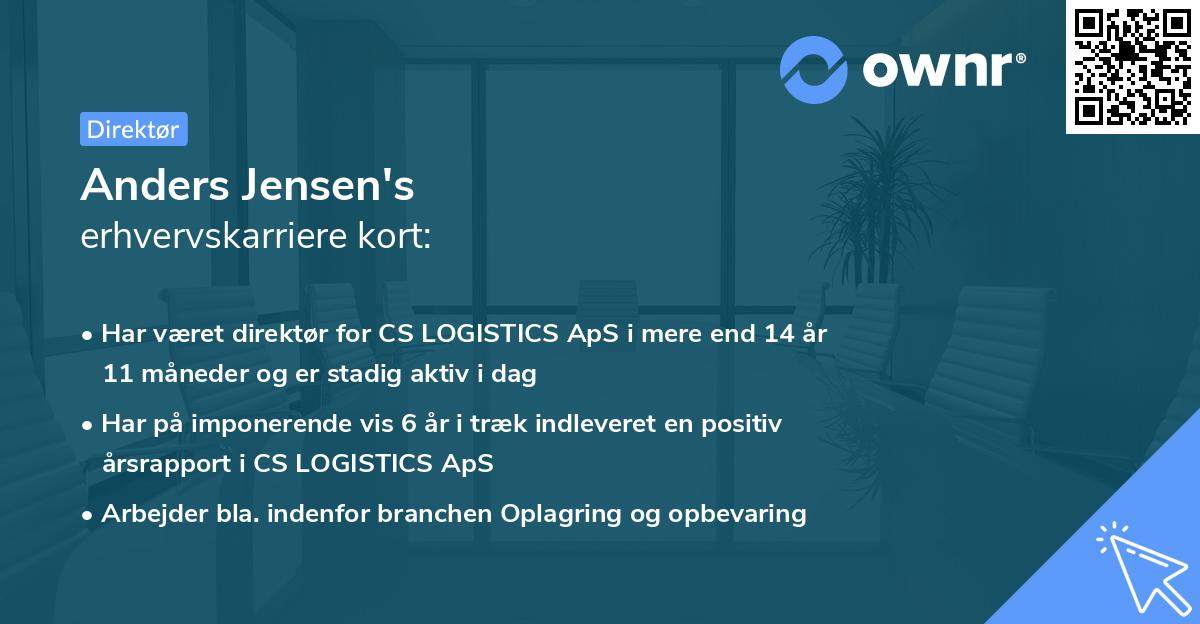 Anders Jensen's erhvervskarriere kort