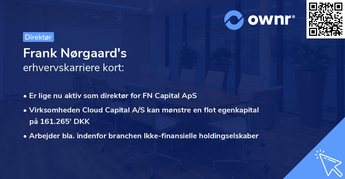 Frank Nørgaard's erhvervskarriere kort