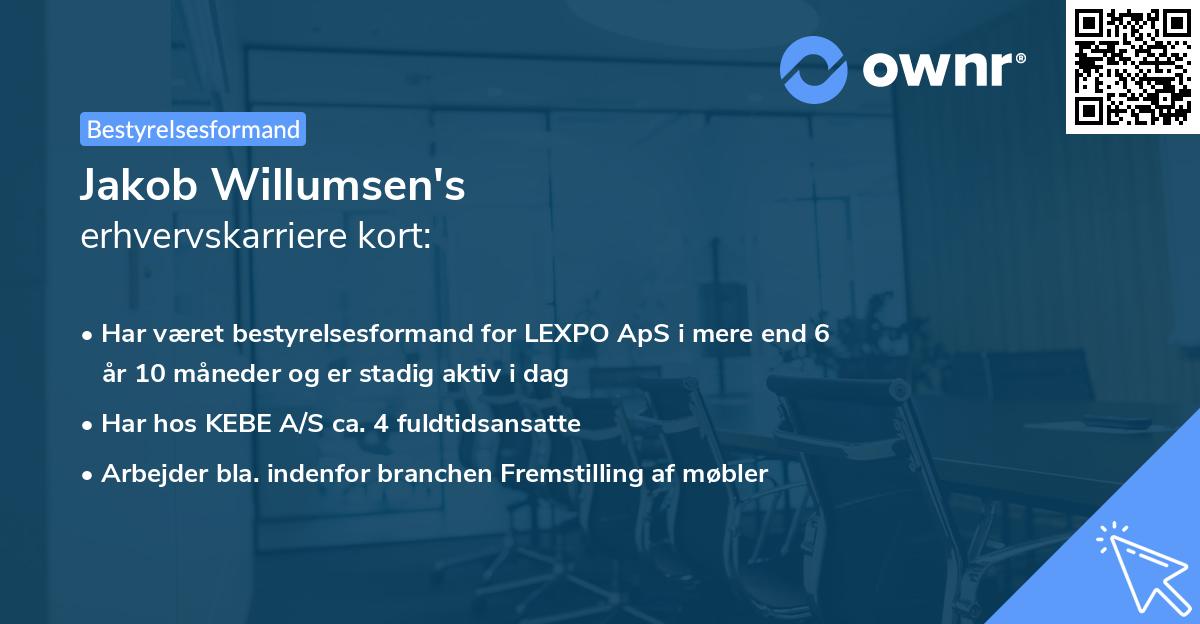 Jakob Willumsen's erhvervskarriere kort