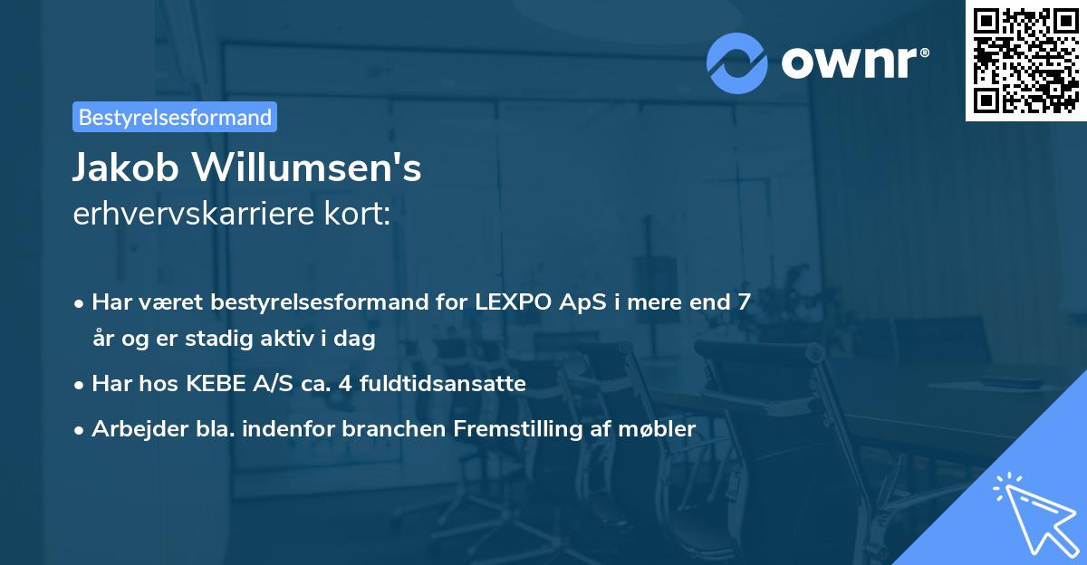 Jakob Willumsen's erhvervskarriere kort