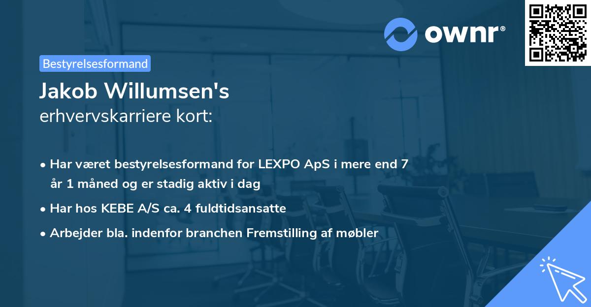 Jakob Willumsen's erhvervskarriere kort