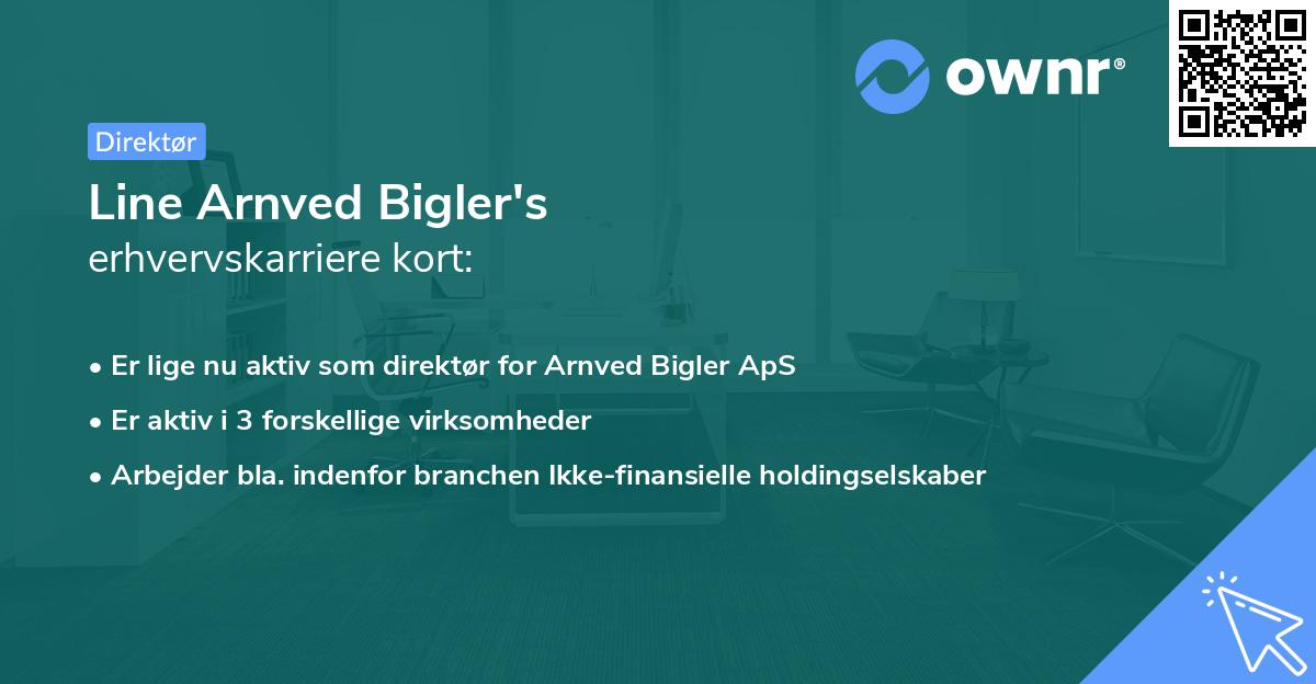 Line Arnved Bigler's erhvervskarriere kort