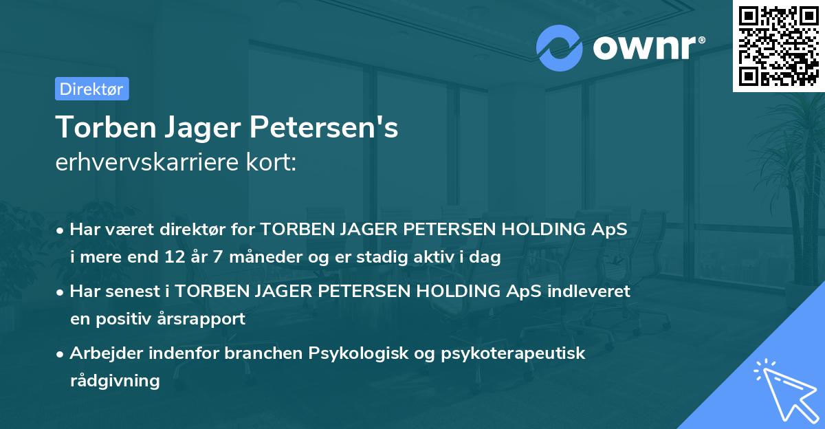 Torben Jager Petersen's erhvervskarriere kort