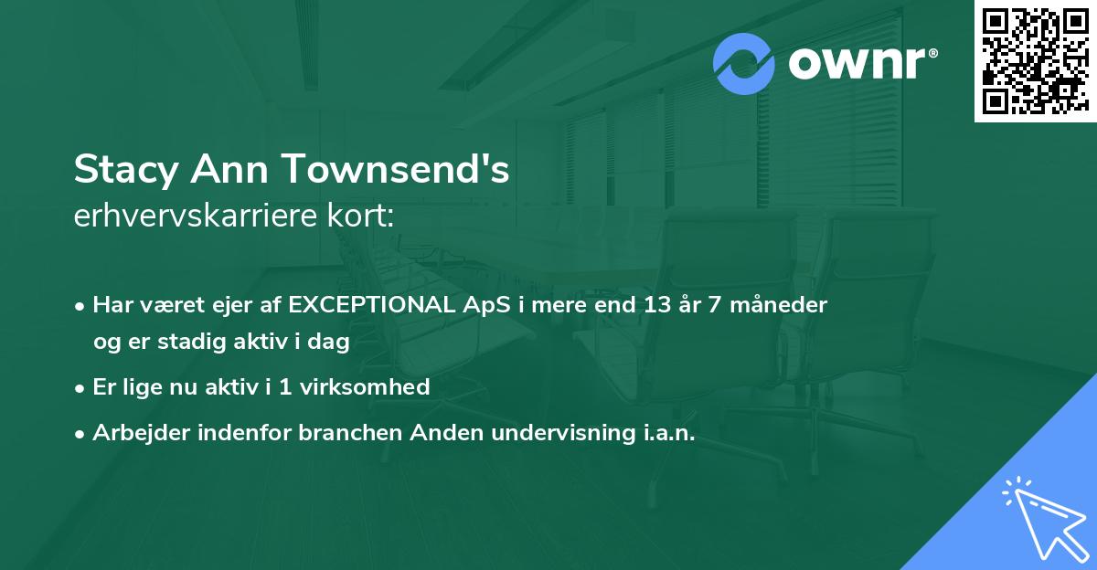 Stacy Ann Townsend's erhvervskarriere kort