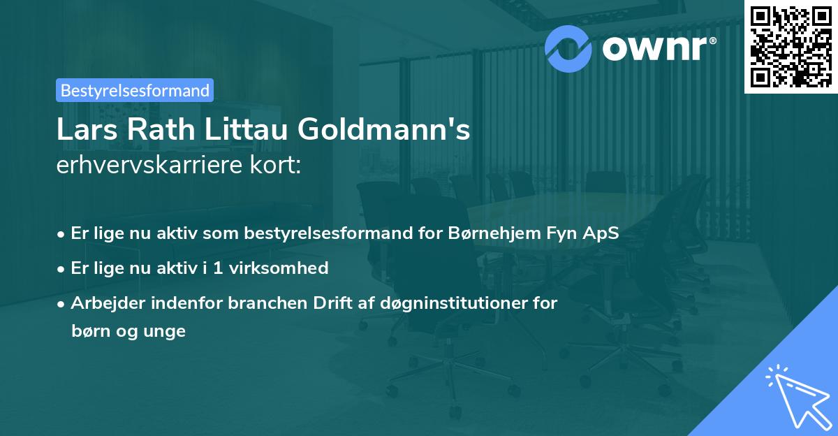 Lars Rath Littau Goldmann's erhvervskarriere kort