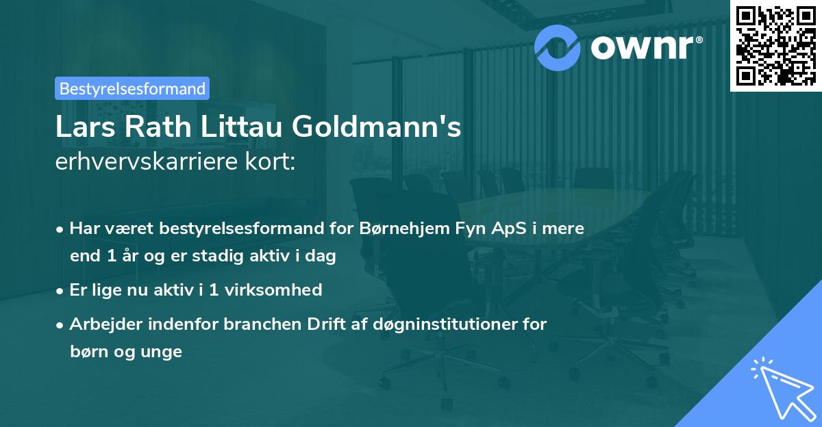 Lars Rath Littau Goldmann's erhvervskarriere kort