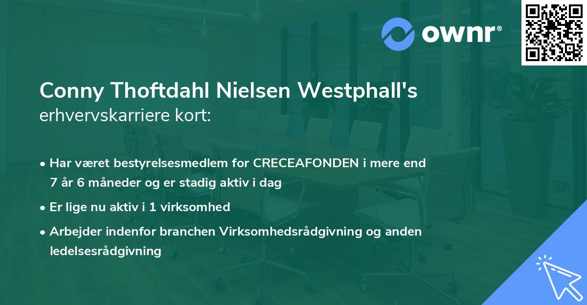 Conny Thoftdahl Nielsen Westphall's erhvervskarriere kort