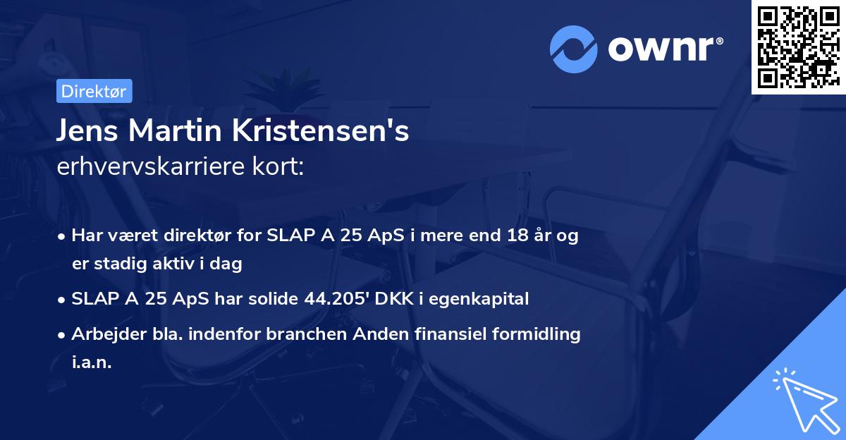 Jens Martin Kristensen's erhvervskarriere kort