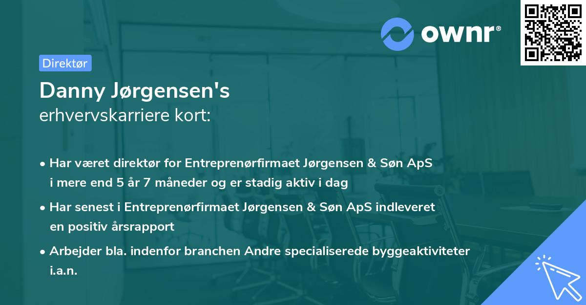 Danny Jørgensen's erhvervskarriere kort