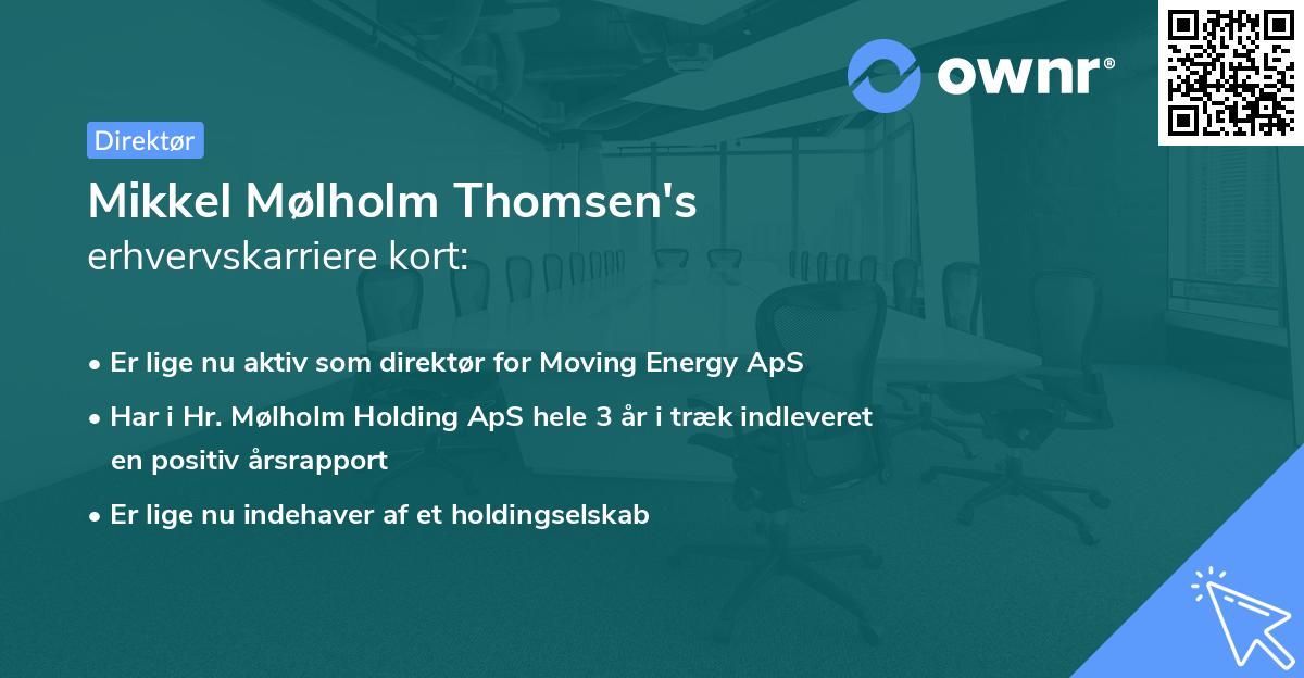 Mikkel Mølholm Thomsen's erhvervskarriere kort