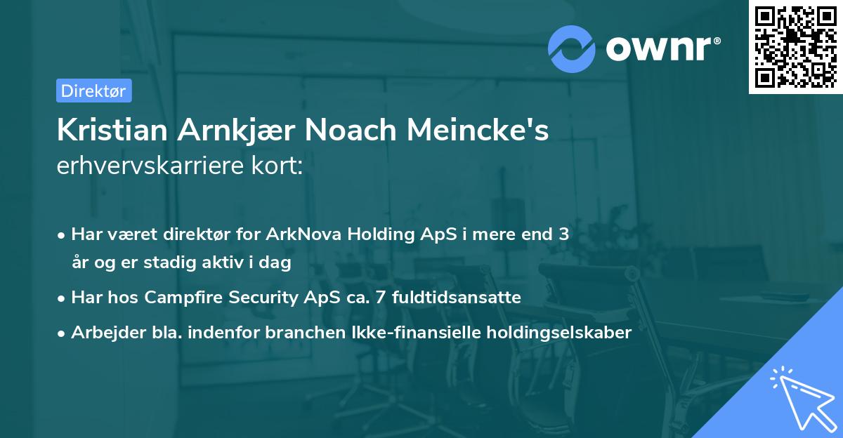 Kristian Arnkjær Noach Meincke's erhvervskarriere kort