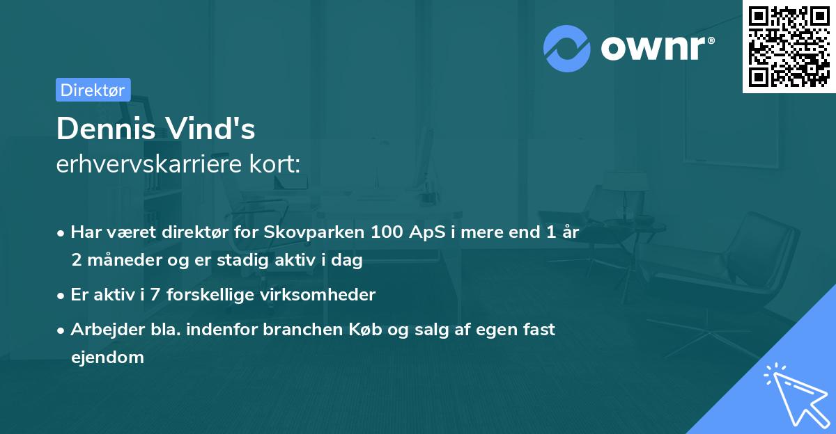 Dennis Vind's erhvervskarriere kort