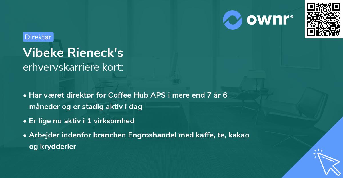 Vibeke Rieneck's erhvervskarriere kort