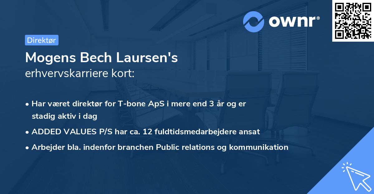 Mogens Bech Laursen's erhvervskarriere kort