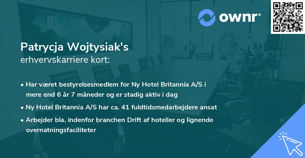 Patrycja Wojtysiak's erhvervskarriere kort