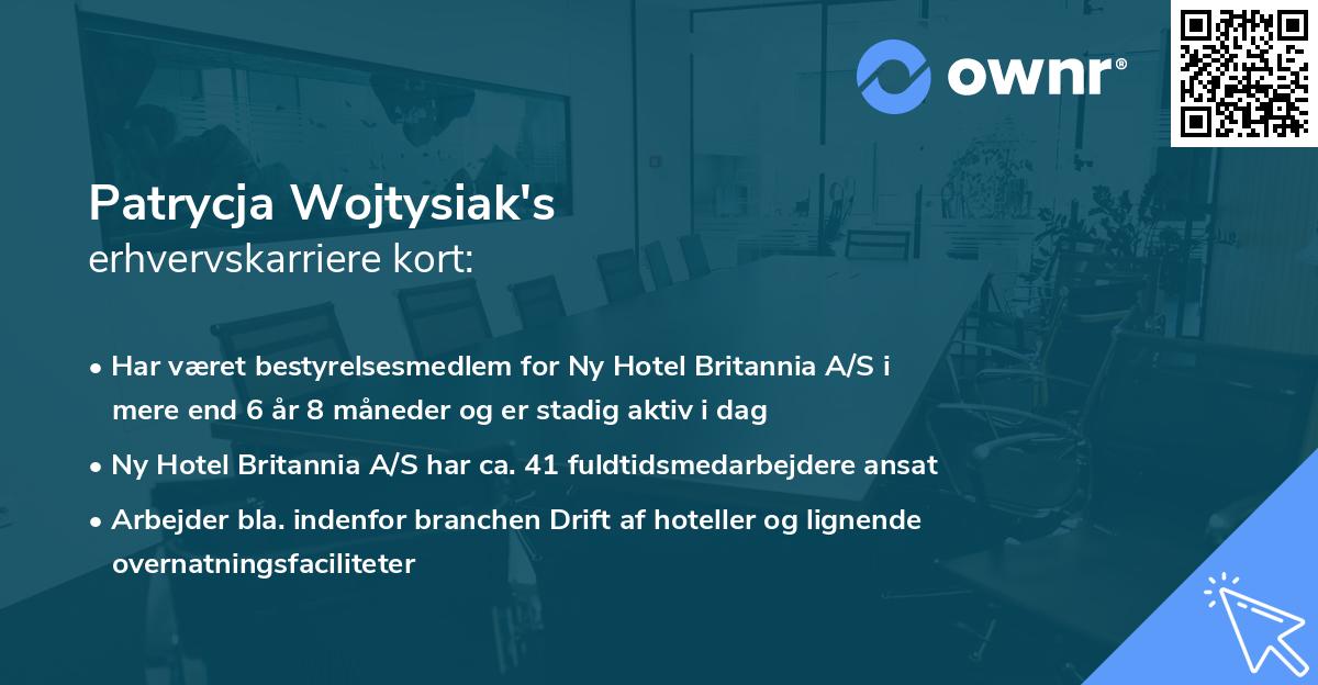 Patrycja Wojtysiak's erhvervskarriere kort