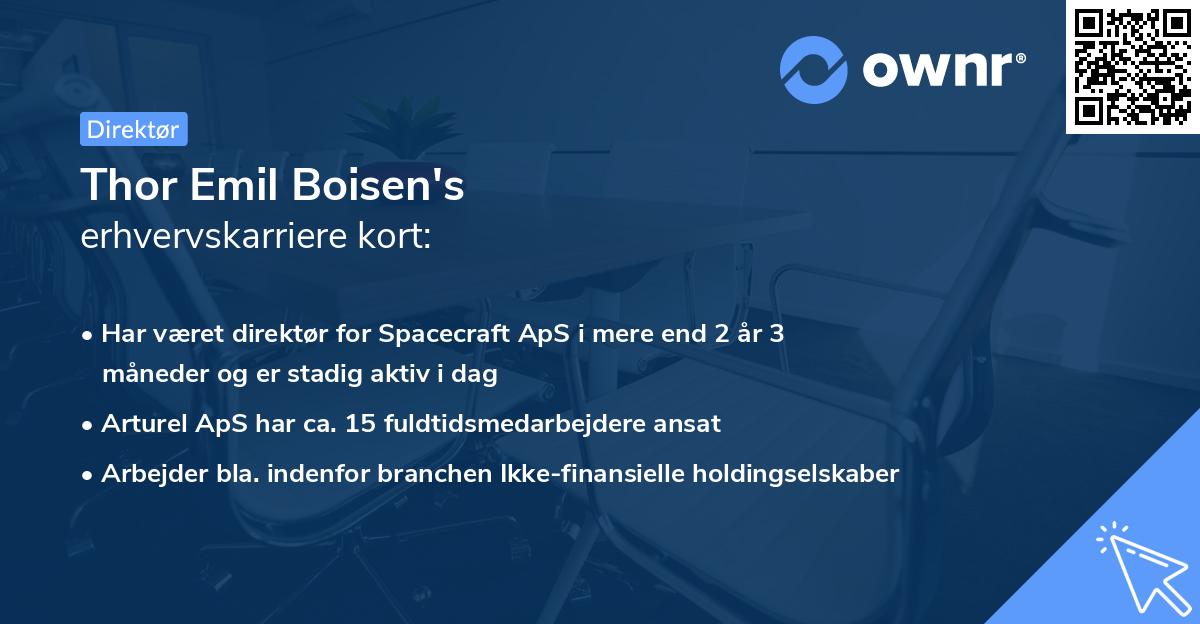 Thor Emil Boisen's erhvervskarriere kort