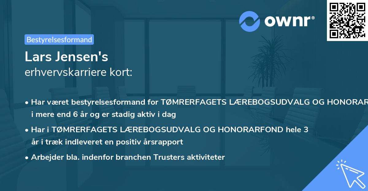 Lars Jensen's erhvervskarriere kort