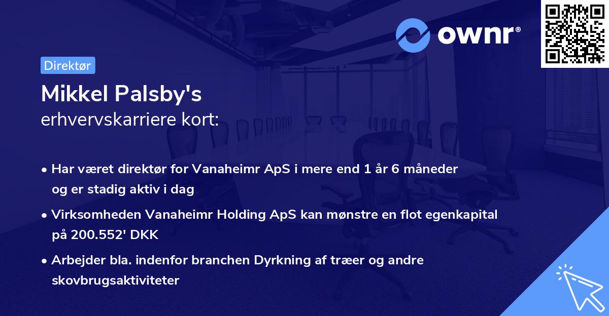Mikkel Palsby's erhvervskarriere kort