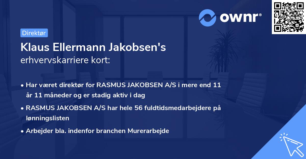 Klaus Ellermann Jakobsen's erhvervskarriere kort