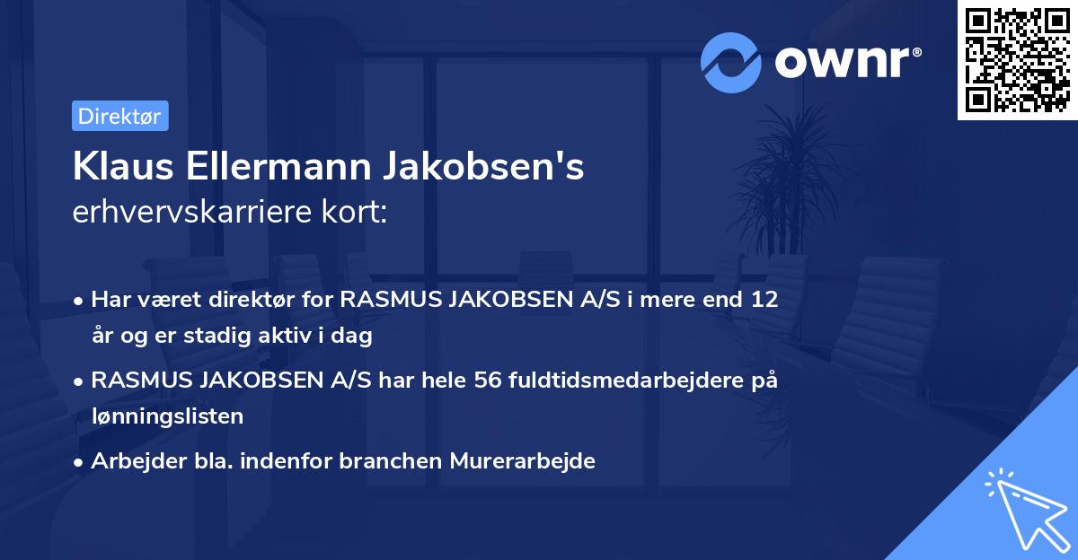 Klaus Ellermann Jakobsen's erhvervskarriere kort