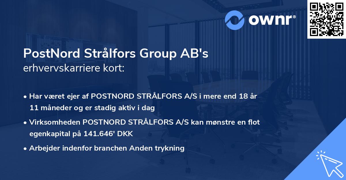 PostNord Strålfors Group AB's erhvervskarriere kort