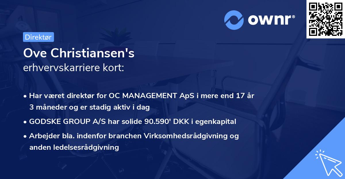 Ove Christiansen's erhvervskarriere kort