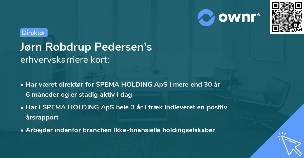 Jørn Robdrup Pedersen's erhvervskarriere kort