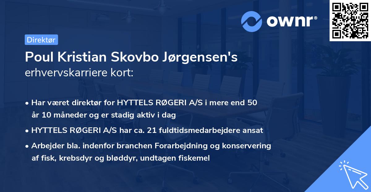 Poul Kristian Skovbo Jørgensen's erhvervskarriere kort