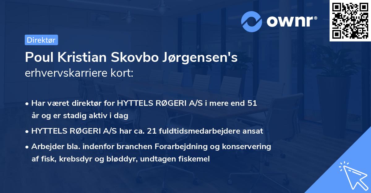 Poul Kristian Skovbo Jørgensen's erhvervskarriere kort
