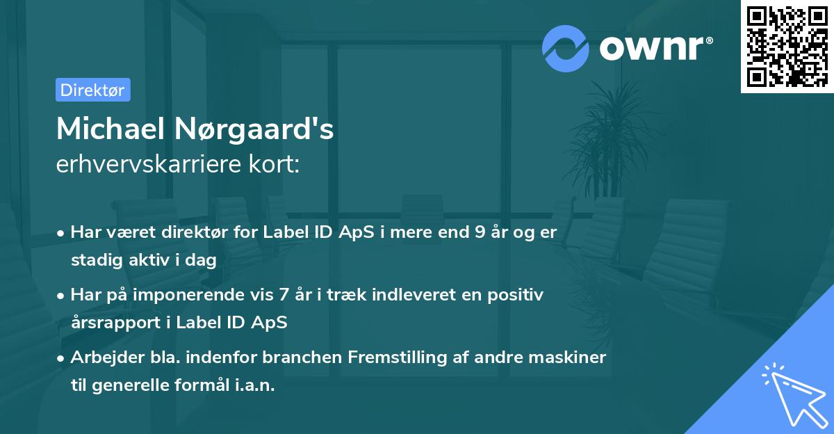 Michael Nørgaard's erhvervskarriere kort