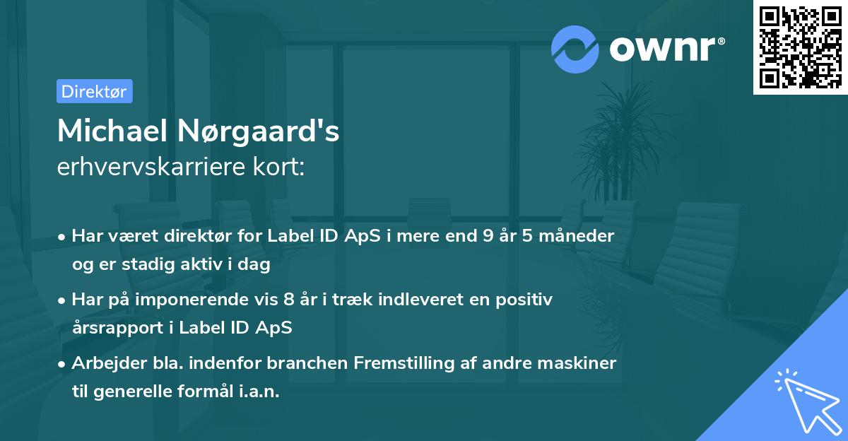 Michael Nørgaard's erhvervskarriere kort