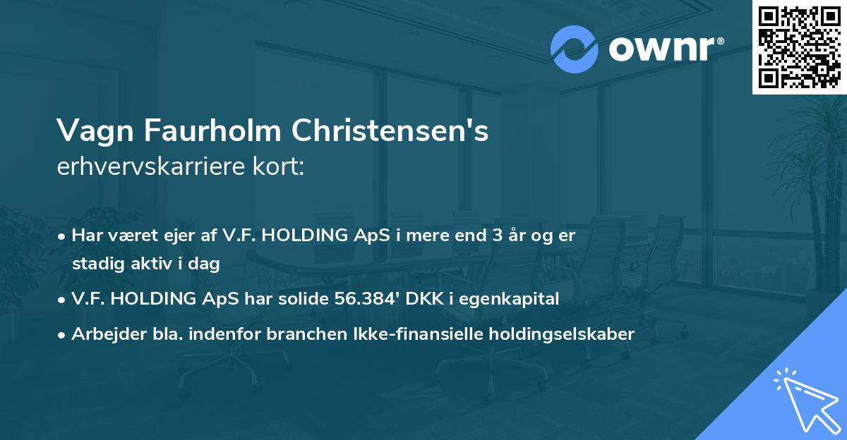 Vagn Faurholm Christensen's erhvervskarriere kort