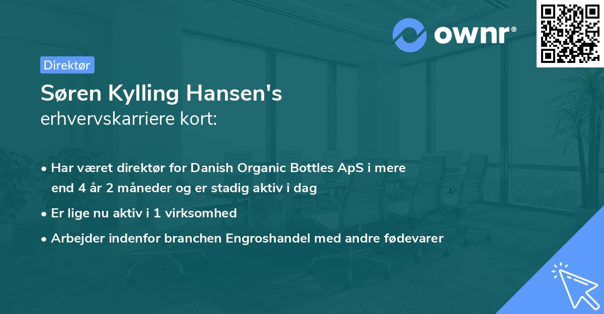 Søren Kylling Hansen's erhvervskarriere kort