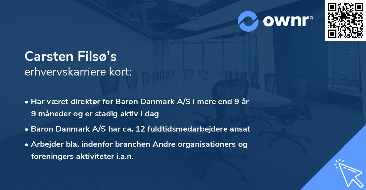 Carsten Filsø's erhvervskarriere kort