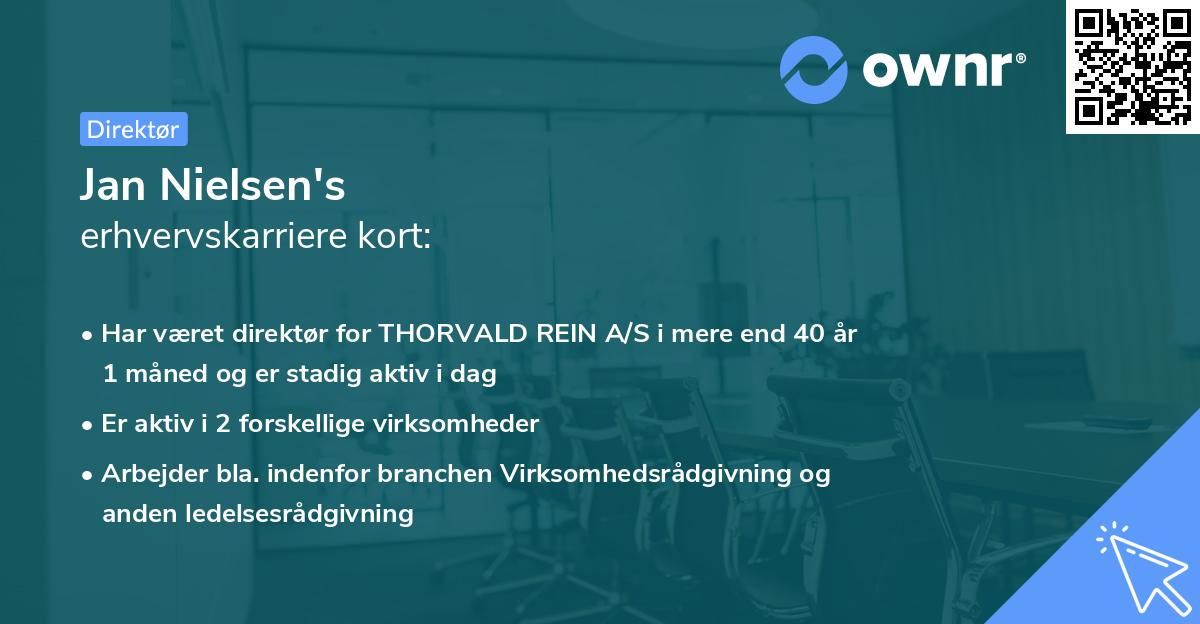 Jan Nielsen's erhvervskarriere kort