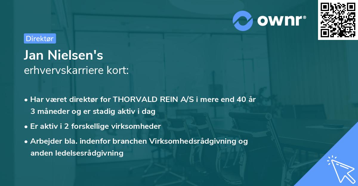 Jan Nielsen's erhvervskarriere kort