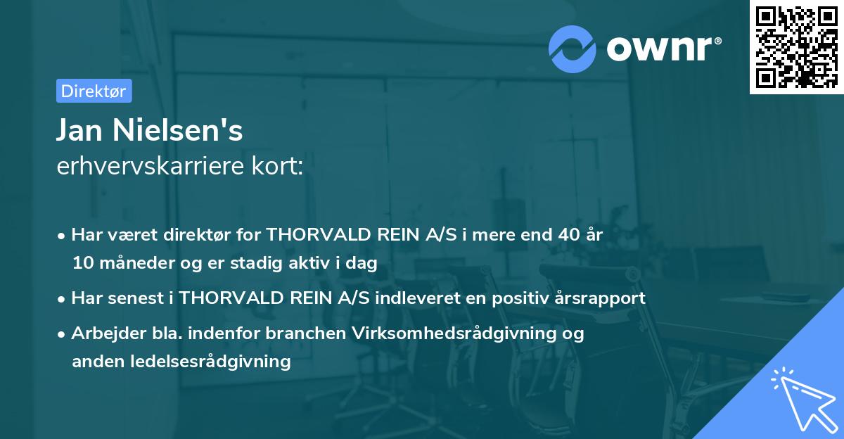 Jan Nielsen's erhvervskarriere kort