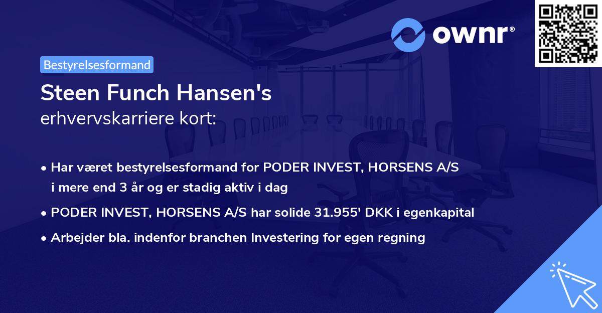 Steen Funch Hansen's erhvervskarriere kort